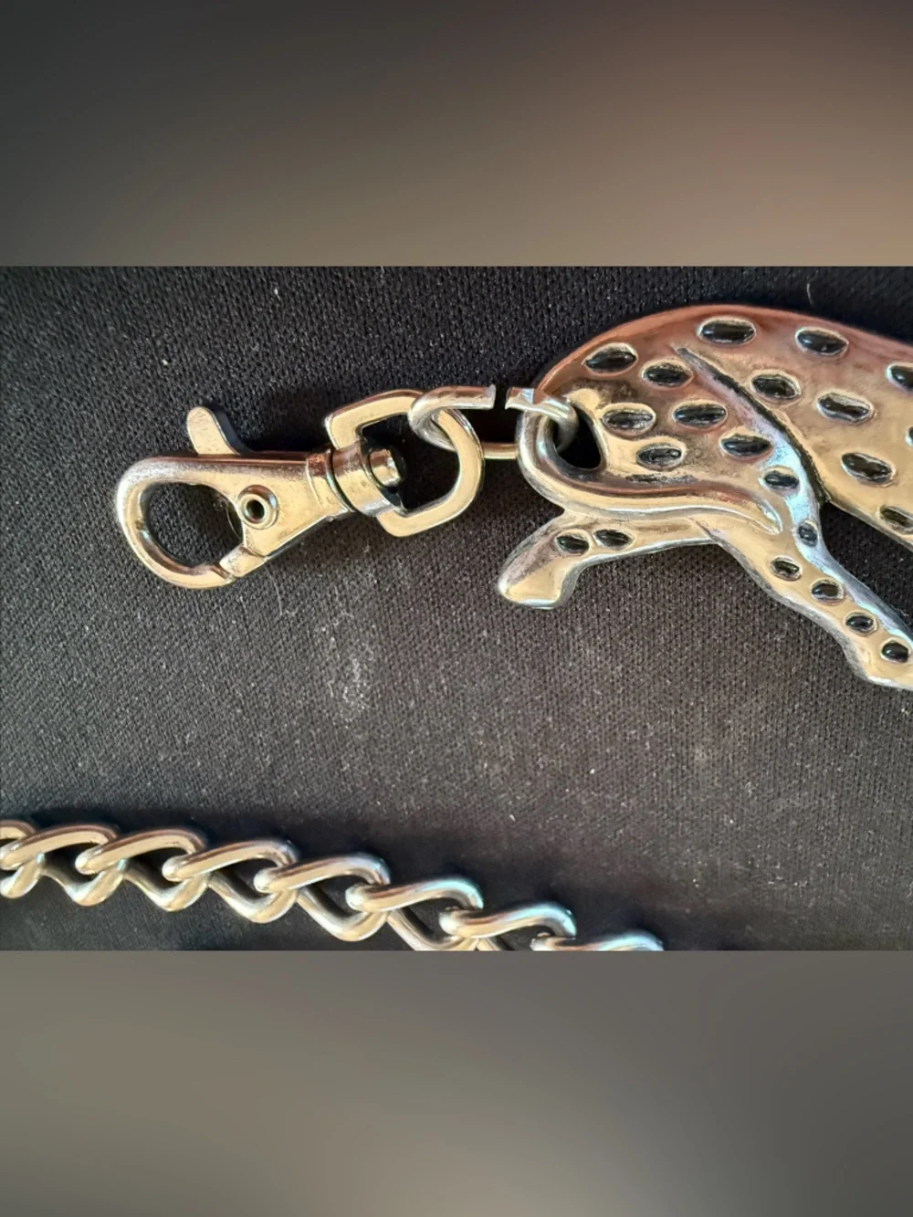 Vintage Elephant Leaopard Metal Concho Belt‎ Adjustable Boho Artsy Safari